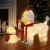 Jingle Jollys Christmas Lights 60 LED 3D Dog Decorations Set, Warm White, Steel Frame, 5m Cable, Indoor Outdoor