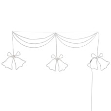 Jingle Jollys 1.8M Bell Motif Christmas Lights, 288 Multi-Coloured LED, Waterproof, Steel Frame, Indoor Outdoor Use