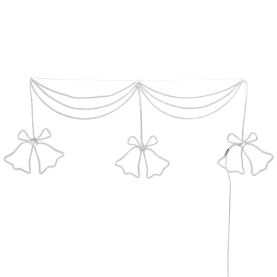 Jingle Jollys 1.8M Bell Motif Christmas Lights, 288 Multi-Coloured LED, Waterproof, Steel Frame, Indoor Outdoor Use