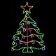Jingle Jollys 1.18M Multi-Coloured 288 LED Rope Light Motif Outdoor Christmas Decoration, Waterproof, Steel Frame