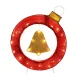 Jingle Jollys 60cm LED Bell Wreath: 30 Warm-White Lights, All-Weather, 5m Cable, Indoor/Outdoor Christmas Decor
