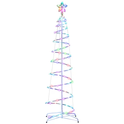Jingle Jollys 1.8m RGB LED Christmas Tree with 100 Lights, Bluetooth Control, Durable Steel Frame, Indoor & Outdoor Use