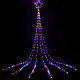 Jingle Jollys 200 LED 3M Solar String Fairy Lights, Multi-Coloured, 6-Strand Cascading, Outdoor Indoor Christmas Decor