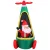 Jingle Jollys 2.55M LED Santa in Helicopter Christmas Inflatable, 190T Polyester, Outdoor Holiday Decoration