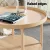 Artiss Ermina Coffee Table, MDF & Pinewood, 70cm Round, Natural Wood Grain Finish, Easy Assembly, Stylish & Durable