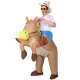 Inflatable Cowboy Costume for Adults – 1.48m Water-Resistant Polyester with USB Fan for Halloween Party Fun