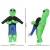 Inflatable Green Alien Costume for Adults - 1.95m Polyester Suit with Fan System, Battery/USB Powered
