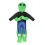Inflatable Green Alien Costume for Adults - 1.95m Polyester Suit with Fan System, Battery/USB Powered