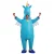 Adult Inflatable Unicorn Costume - 2.2m Blue Polyester Suit with Fan System for Halloween & Cosplay Fun