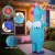 Adult Inflatable Unicorn Costume - 2.2m Blue Polyester Suit with Fan System for Halloween & Cosplay Fun
