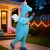 Adult Inflatable Unicorn Costume - 2.2m Blue Polyester Suit with Fan System for Halloween & Cosplay Fun