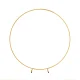 2M Round Metal Backdrop Stand for Weddings, Parties, Flower or Balloon Display, Gold or White, Easy Setup, Stable Frame