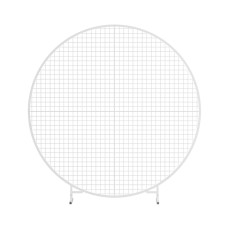 2M Round Metal Backdrop Stand for Wedding, Party, Flower, Balloon Display – Gold or White, Easy Setup, Stable Frame