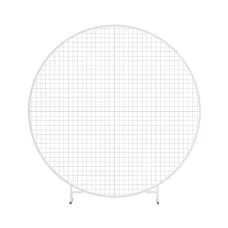 2M Round Metal Backdrop Stand for Wedding, Party, Flower, Balloon Display – Gold or White, Easy Setup, Stable Frame