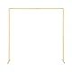 2M Gold Metal Backdrop Stand for Wedding Party, Flower Balloon Display, Easy Assembly, Stable Frame, Elegant Décor