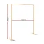 2M Gold Metal Backdrop Stand for Wedding Party, Flower Balloon Display, Easy Assembly, Stable Frame, Elegant Décor