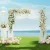 2M Gold Metal Backdrop Stand for Wedding Party, Flower Balloon Display, Easy Assembly, Stable Frame, Elegant Décor