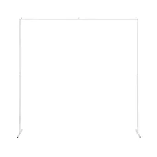 2M Backdrop Stand: Elegant Metal Frame for Wedding, Party, Flower & Balloon Decor - Easy Setup, White & Gold