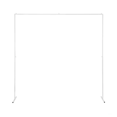 2M Backdrop Stand: Elegant Metal Frame for Wedding, Party, Flower & Balloon Decor - Easy Setup, White & Gold