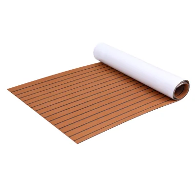 Seamanship EVA Foam Boat Flooring Mat, 240x90x0.6cm, Dark Brown, Weather-Resistant, Anti-Slip, DIY Installation