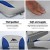 Seamanship 2X Folding Boat Seats, Premium Plastic, 13cm Padding, Grey Blue, UV & Saltwater Resistant, Swivel Base