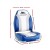 Seamanship 2X Folding Boat Seats, Premium Molded Plastic, Grey/Blue, 41x38x60cm, UV-Resistant, Swivel Base Included