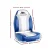 Seamanship 2X Folding Boat Seats, Premium Molded Plastic, Grey/Blue, 41x38x60cm, UV-Resistant, Swivel Base Included