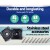 Seamanship 2X Folding Boat Seats, Premium Molded Plastic, Grey/Blue, 41x38x60cm, UV-Resistant, Swivel Base Included