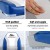 Seamanship 2X Folding Boat Seats, Premium Molded Plastic, Grey/Blue, 41x38x60cm, UV-Resistant, Swivel Base Included