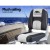 Seamanship 2X Folding Boat Seats, Premium Plastic, UV-Resistant, 10cm Padding, Grey, All-Weather, Swivel Base, 2 Pack