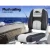 Seamanship 2X Folding Boat Seats, Premium Plastic, UV-Resistant, 10cm Padding, Grey, All-Weather, Swivel Base, 2 Pack