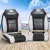 Seamanship 2X Folding Marine Boat Seats, High-Back, Grey/Black, 43x38x60cm, Swivel Base, Weatherproof & UV-Res
