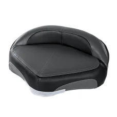 Seamanship Stand Up Lean Boat Seat, PVC, 8cm Padding, Black/Charcoal, Saltwater & UV Resistant, Swivel Base, 38x28x14