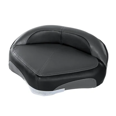Seamanship Stand Up Lean Boat Seat, PVC, 8cm Padding, Black/Charcoal, Saltwater & UV Resistant, Swivel Base, 38x28x14