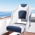Seamanship Captain Bucket Boat Seat, PVC Fabric, 15cm Padding, Blue, 68x52x60cm, Flip-Up Bolster, Swivel Base