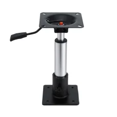 Seamanship Adjustable Boat Seat Pedestal 34-46cm Gas Lift, 360° Swivel, Aluminium Steel, 181kg Capacity, Black