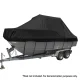 Seamanship Boat Cover, 600D Polyester, 19-21ft, Black, UV-Resistant, Heavy Duty, Trailerable, Marine Grade Protection