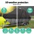 Seamanship Boat Cover, 600D Polyester, 19-21ft, Black, UV-Resistant, Heavy Duty, Trailerable, Marine Grade Protection