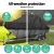 Seamanship Boat Cover, 600D Polyester, 19-21ft, Black, UV-Resistant, Heavy Duty, Trailerable, Marine Grade Protection