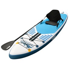 Weisshorn 10.6ft Inflatable SUP Kayak Paddle Board - Blue, PVC, 150kg Capacity, Includes Paddle, Backpack & Pump