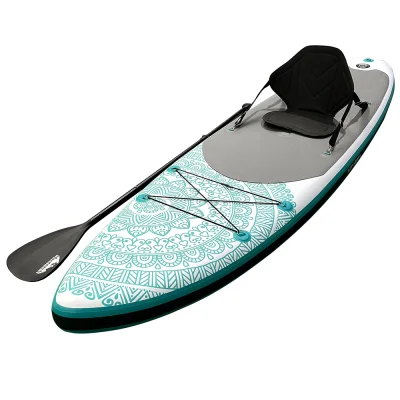 Weisshorn 10.6ft Inflatable SUP Kayak Paddle Board - UV-Resistant PVC, 150kg Capacity, Green, Includes Pump & Backpack