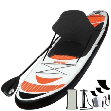 Weisshorn 11ft Inflatable Stand Up Paddle Board & Kayak, Durable Drop-Stitch, Adjustable Paddle, Red, 185kg Capacity