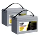 Giantz AGM Deep Cycle Battery 12V 100Ah x2 Box Set, Maintenance-Free, Portable for Solar Caravan Camping Marine
