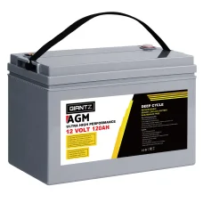 Giantz 12V 120Ah AGM Deep Cycle Battery with Carry Handle, Bolt Terminals & Box for Caravan, Camping, Solar Power