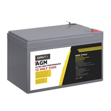 Giantz 12V 15Ah AGM Deep Cycle Battery Box, Portable, Maintenance-Free, for Caravan, Camping, Solar, Marine Use