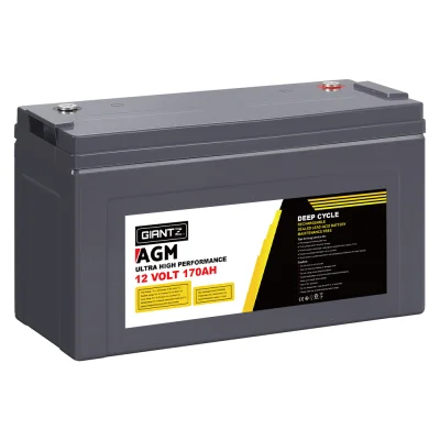 Giantz AGM Deep Cycle Battery 12V 170Ah - Maintenance-Free, Spill-Proof, High Cycle Life for Caravans & Solar Camping