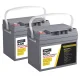 Giantz AGM Deep Cycle Battery 12V 50Ah x2 Pack, Portable, Maintenance-Free, Long Life for Caravan, Camping, Solar Use
