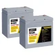 Giantz AGM Deep Cycle Battery 12V 75Ah x2 - Maintenance-Free, Spill-Resistant, Long Cycle Life for RVs & Marine Use