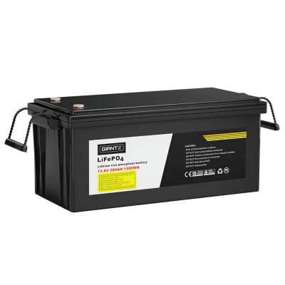 Giantz 12V 200Ah LiFePO4 Lithium Deep Cycle Battery Box, Built-in BMS, Solar, Caravan, Camping, 5000 Cycles