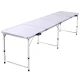 Weisshorn 240CM Portable Folding Camping Table - Adjustable Heights, Aluminium Frame, Rust-Resistant, Lightweight